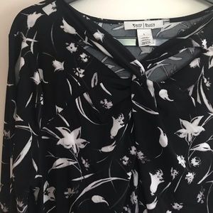 White House black market floral blouse size lg